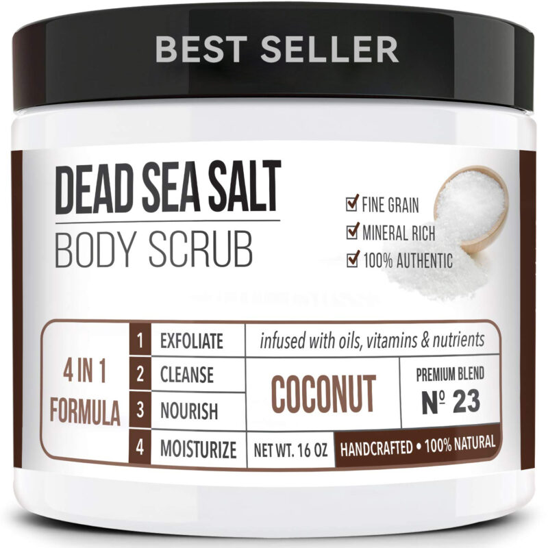 Improves Skin Elasticity Premium Coconut Body Scrub Set Whitening Exfoliating Dead Sea Salt Body Scrub